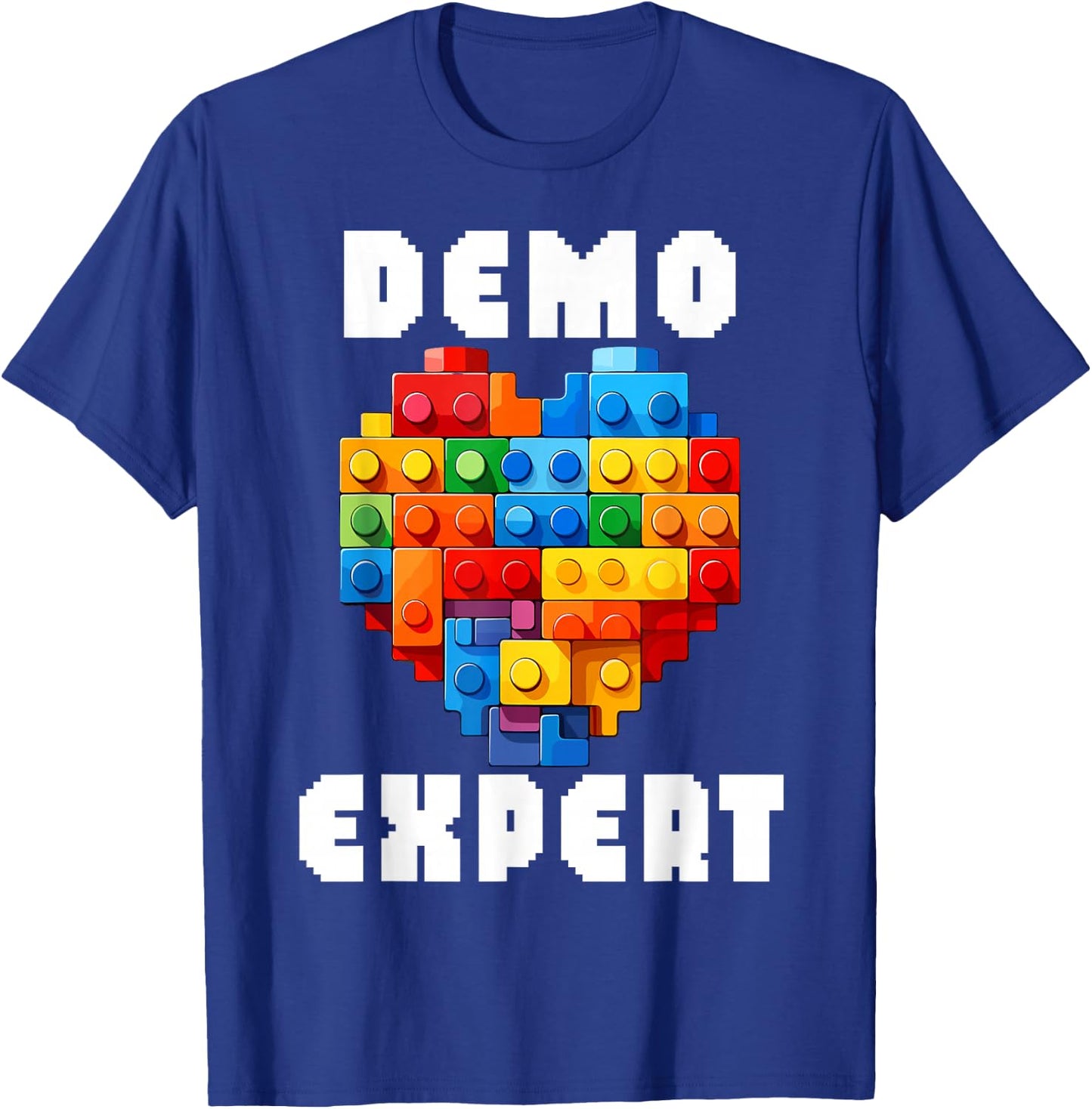 Master Builder Bricks Blocks Play Toys T-Shirt - T-Shirt | Royal