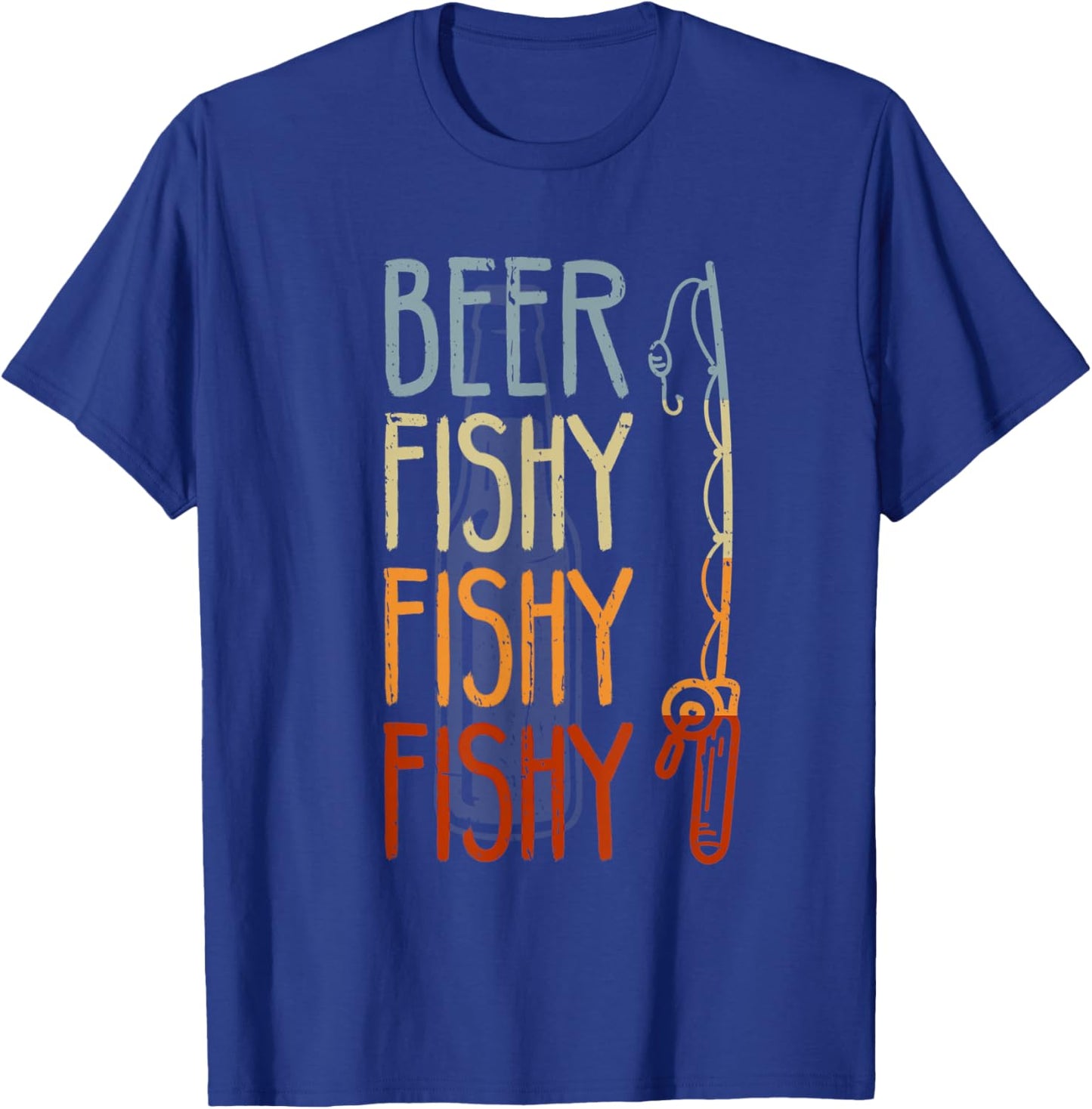 Retro Beer Fishy Fishy Funny Fishing And Beer Fishermans T-Shirt - T-Shirt | Royal