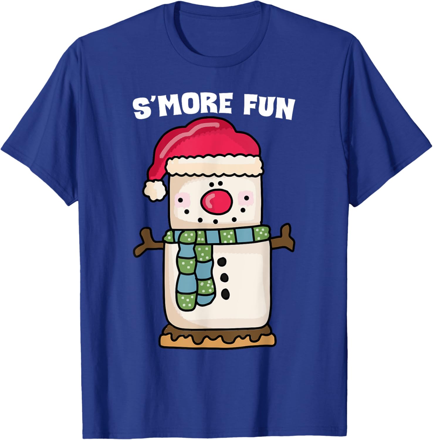 S'more Fun Snowman Funny Camping Pajama T-Shirt - T-Shirt | Royal