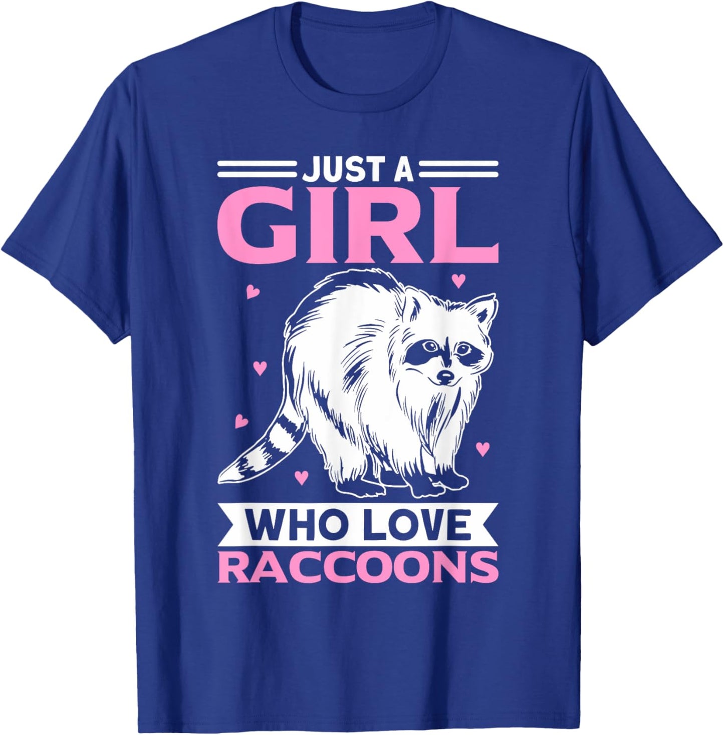 A Girl Who Love Raccoons Pajama Raccoon Bear T-Shirt - T-Shirt | Royal