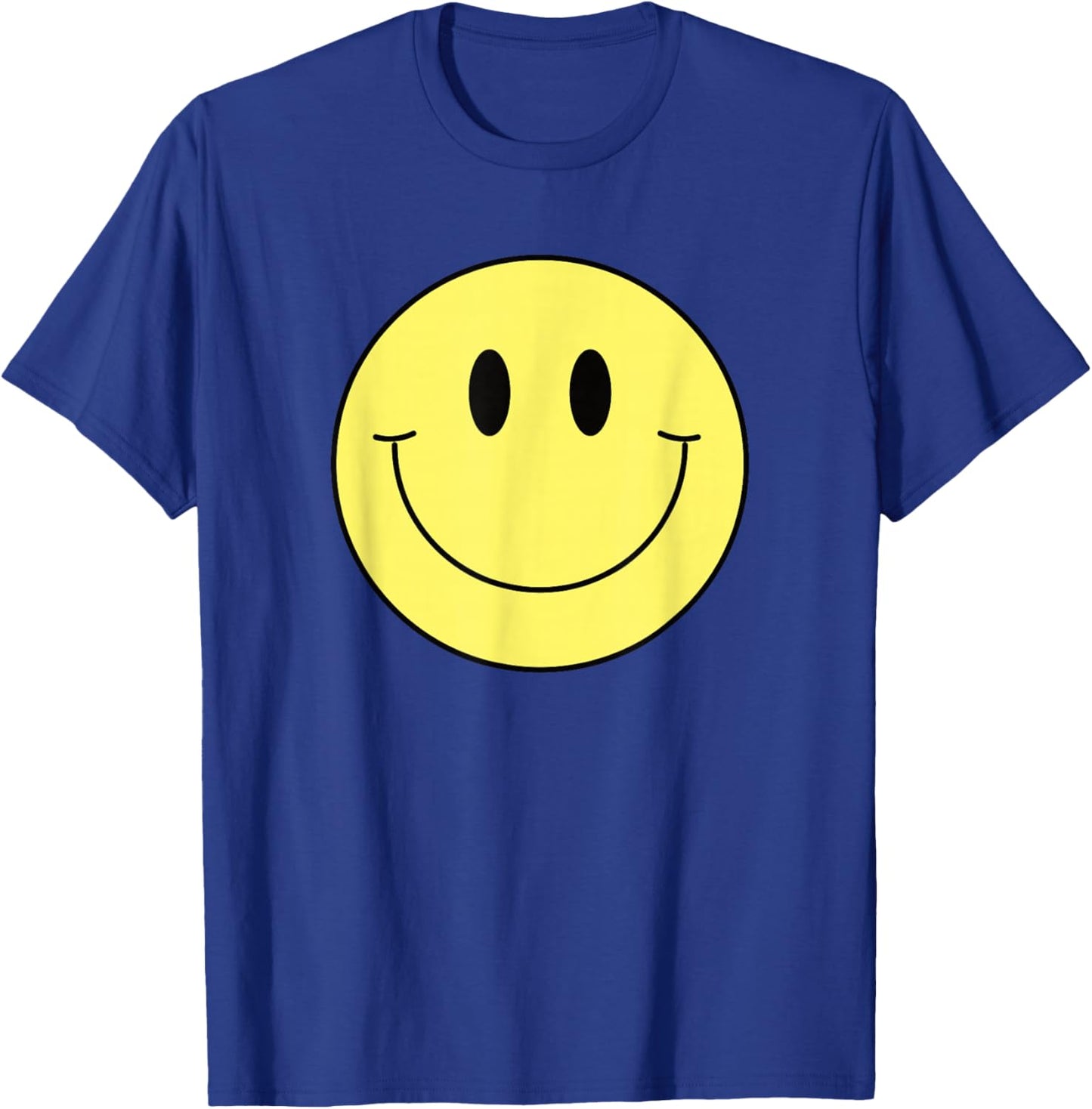 70s Yellow Smile Face Cute Happy Peace Smiling Face T-Shirt - T-Shirt | Royal