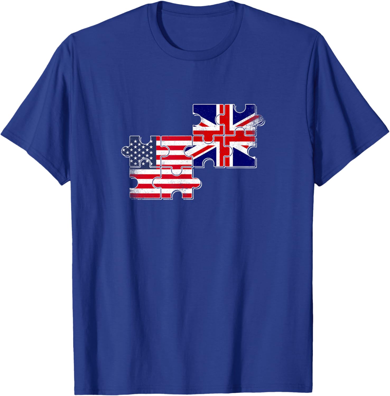 Great Britain USA Flag British Roots American T-Shirt - T-Shirt | Royal