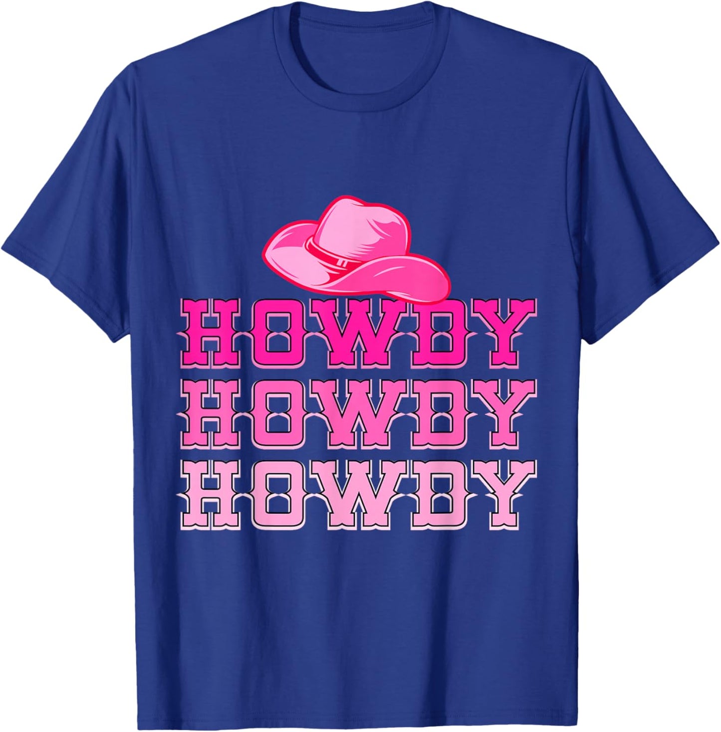 Pink Howdy Western Rodeo Country Woody Cowboy Yee Haw Women T-Shirt - T-Shirt | Royal