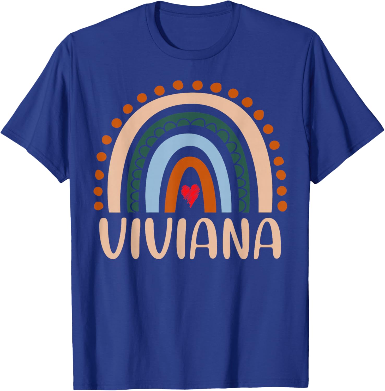 Viviana Name Personalized Funny Women Rainbow Viviana T-Shirt - T-Shirt | Royal