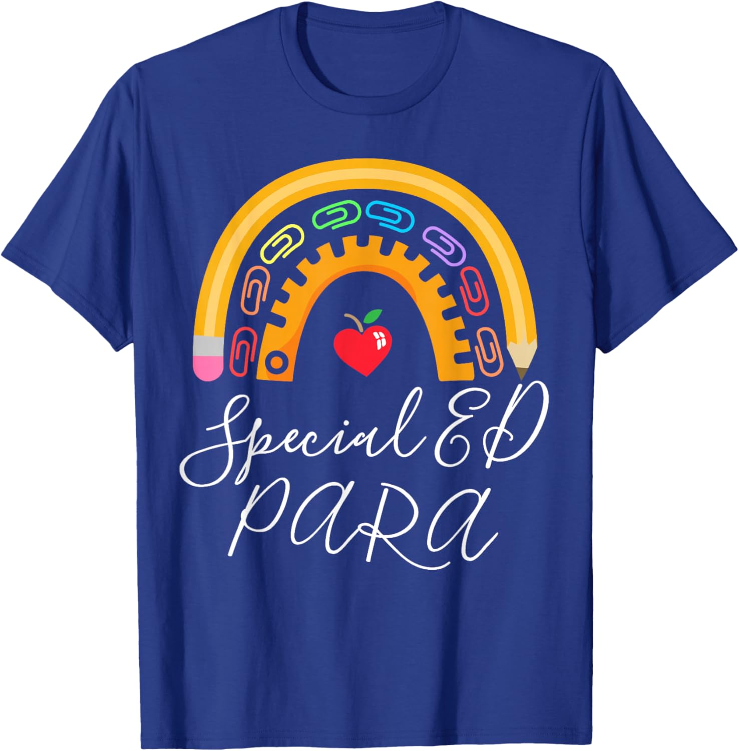 Matching Special Ed Para Special Ed Paraprofessional Crew T-Shirt - T-Shirt | Royal