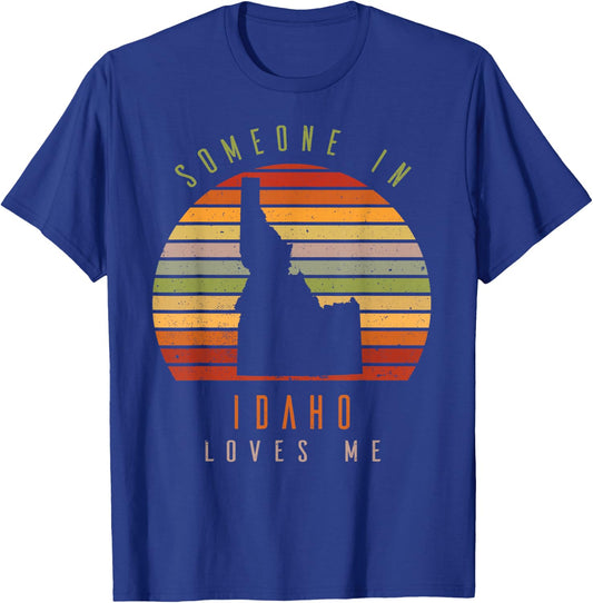 Someone In Idaho Loves Me Vintage State Retro T-Shirt - T-Shirt | Royal