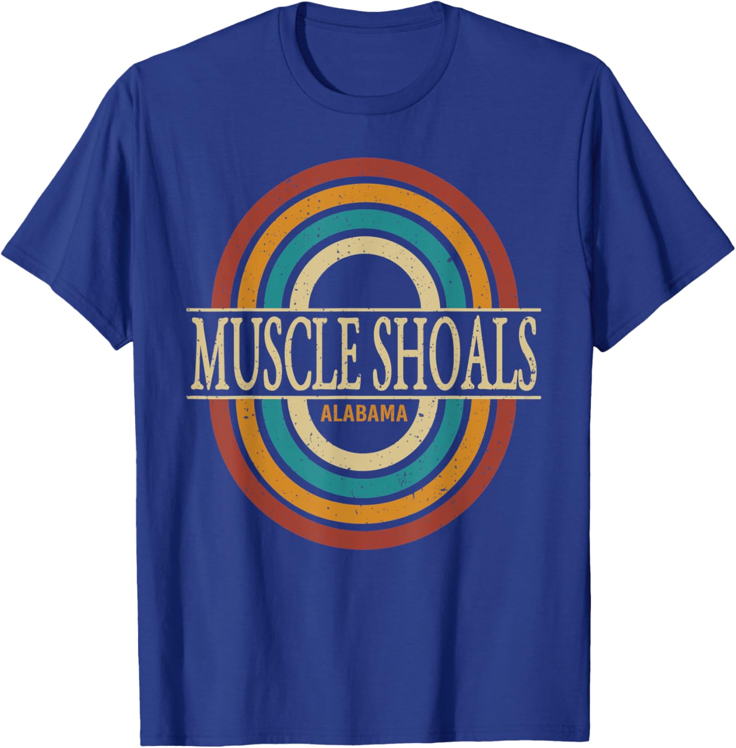 Vintage Retro Muscle Shoals Alabama AL Women Men Souvenirs T-Shirt - T-Shirt | Royal
