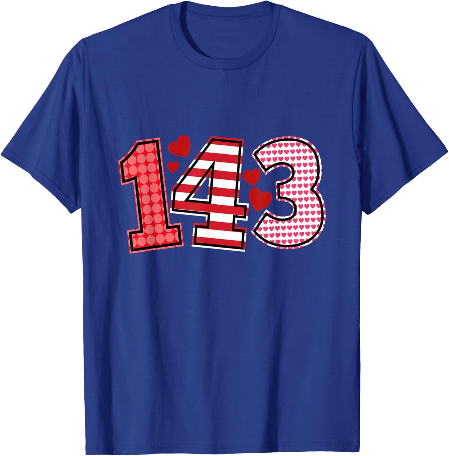 143 I Love You Valentine's Day Valentine's Day 143 T-Shirt - T-Shirt | Royal