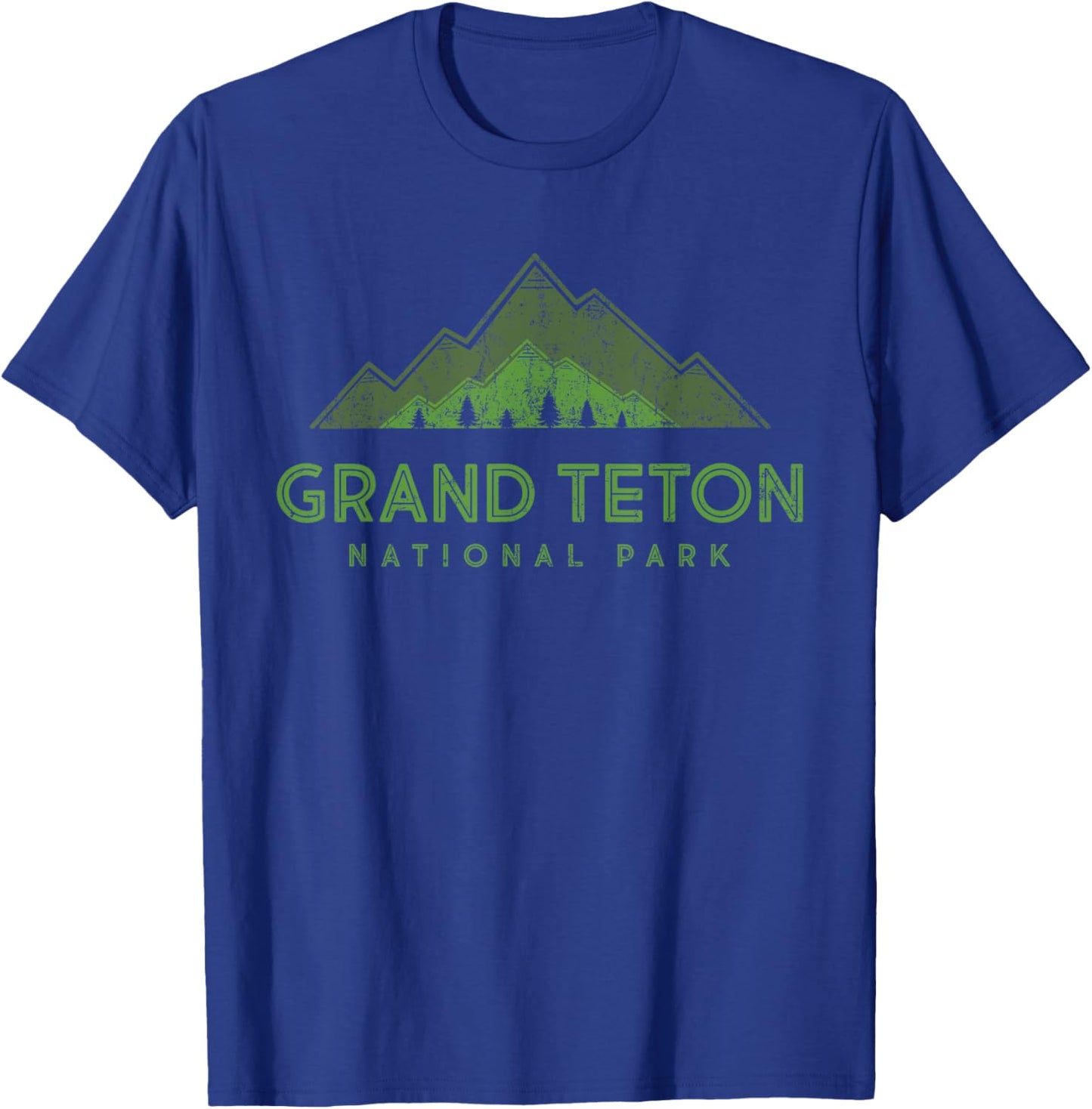 Wyoming | US Travel - Vintage Grand Teton National Park T-Shirt - T-Shirt | Royal