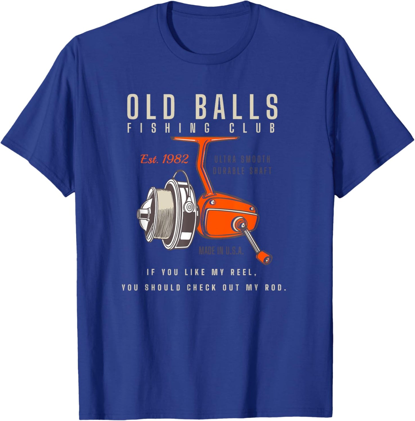 Funny 40th Birthday Fishing Pun 's Over the Hill 40 T-Shirt - T-Shirt | Royal