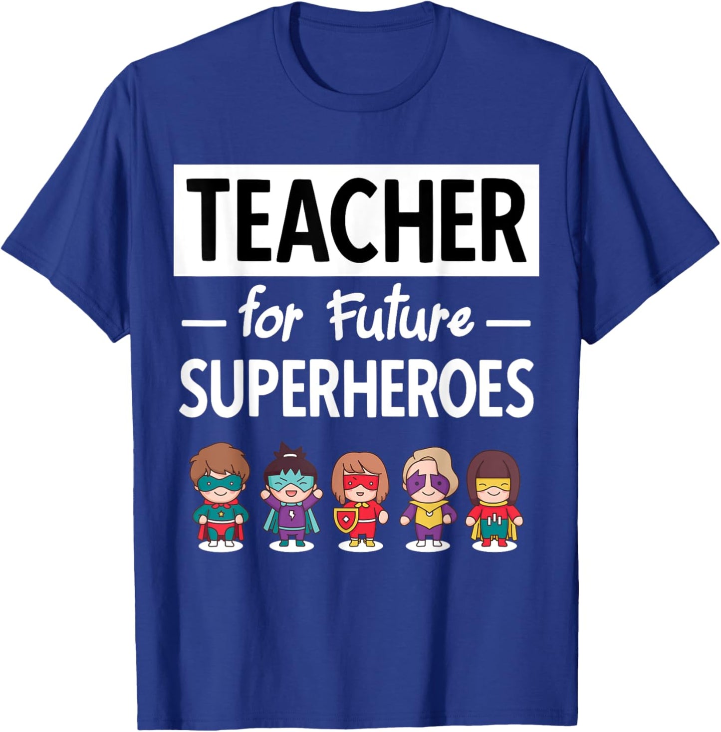 Teacher Superhero Teacher Education Fun T-Shirt - T-Shirt | Royal