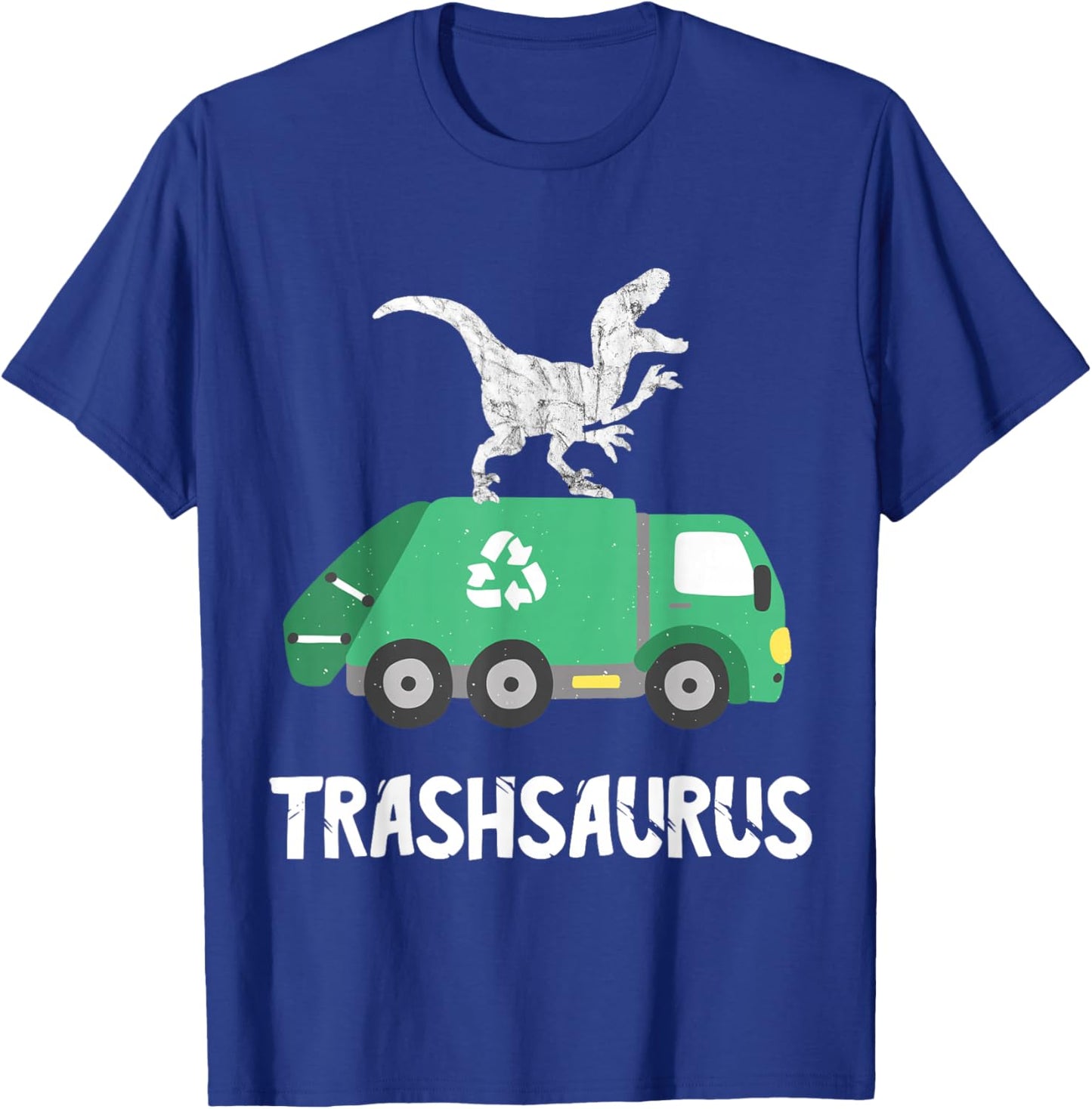 Rubbish Dinosaur Garbage Truck Garbage Truck Driver T-Shirt - T-Shirt | Royal