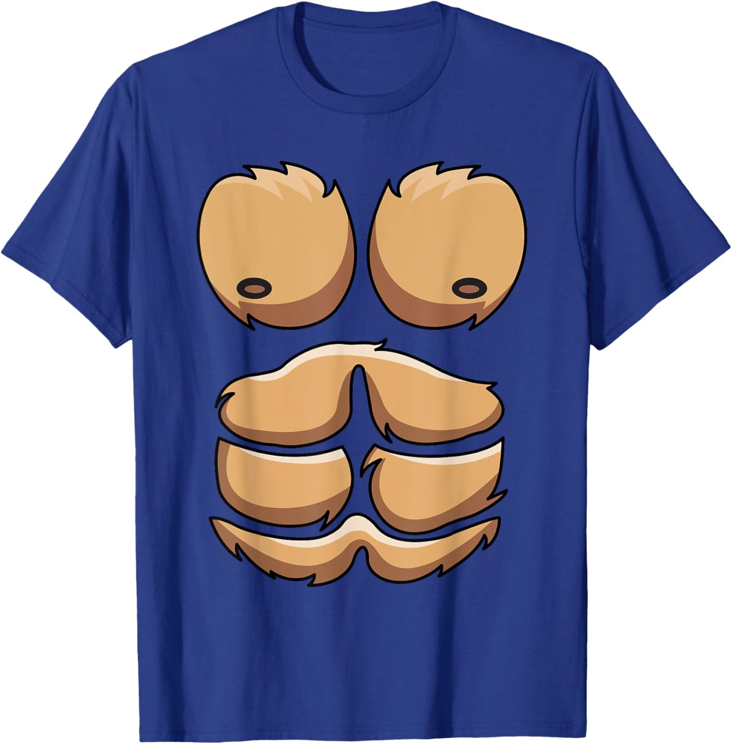 Funny Monkey Gorilla Chest Costume Halloween T-Shirt - T-Shirt | Royal