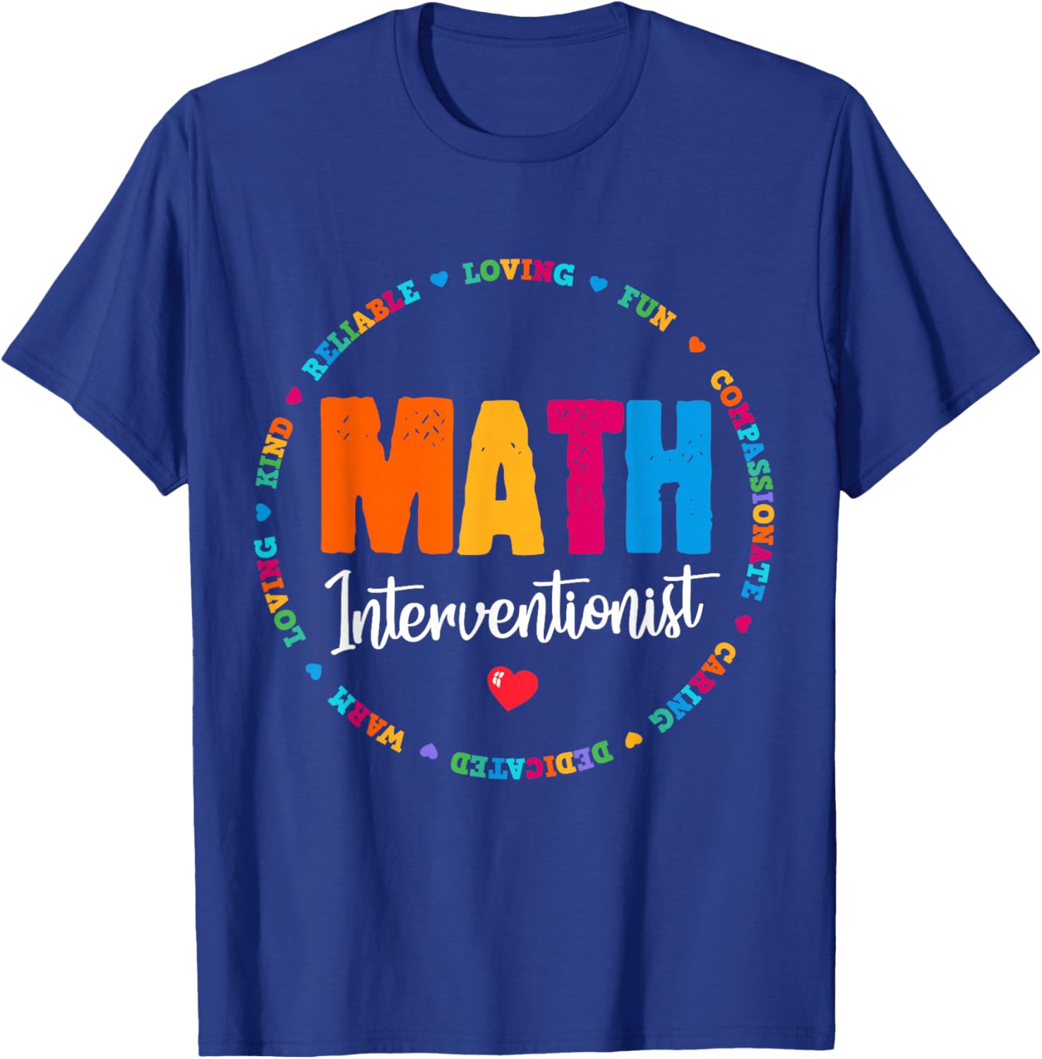 Math Interventionist Teacher Coach Squad Mathematics STEM T-Shirt - T-Shirt | Royal