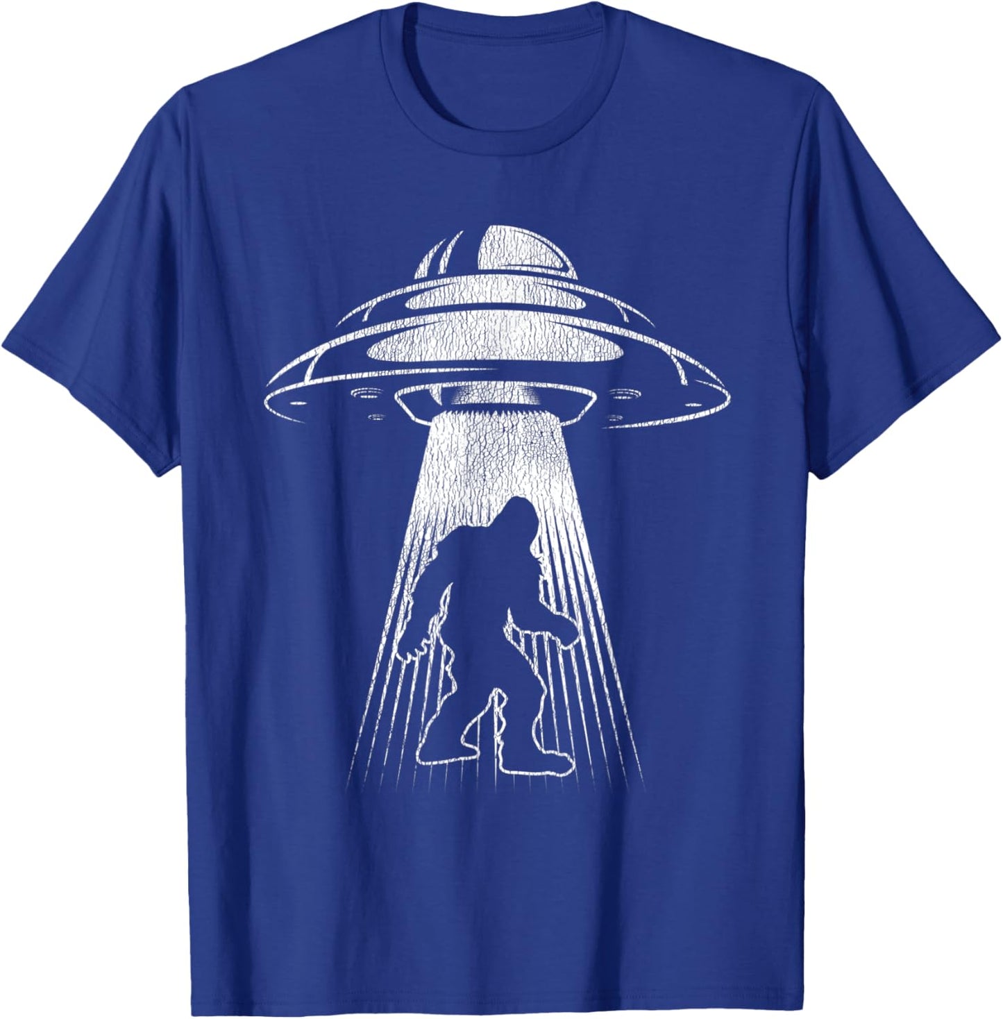 Yeti UFO Bigfoot Alien Abduction Cryptid Sasquatch Bigfoot T-Shirt - T-Shirt | Royal