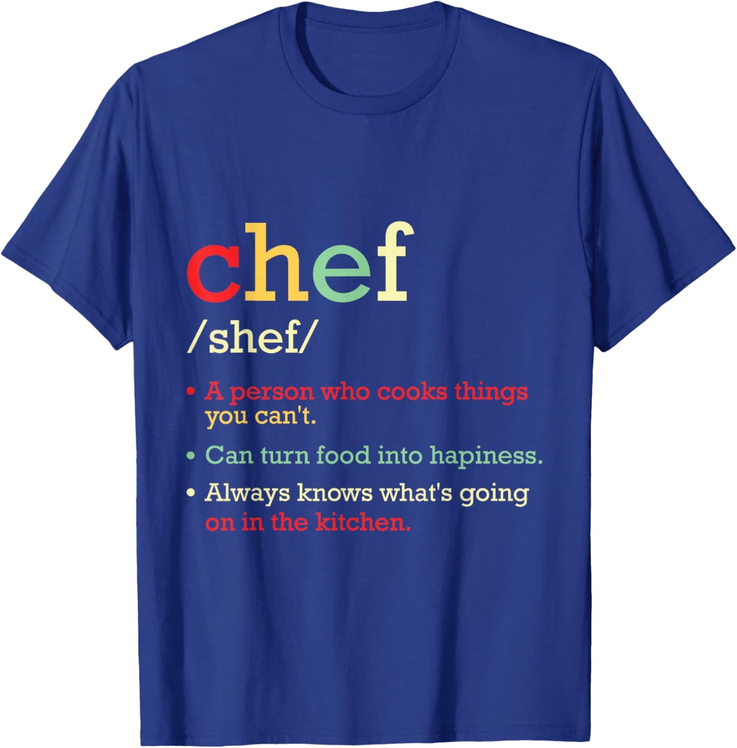 Men Women Chef Gift Cooking Expert Kitchen Chef Definition Cooking Lover Sous Culinary Gangster T-Shirt - T-Shirt | Royal