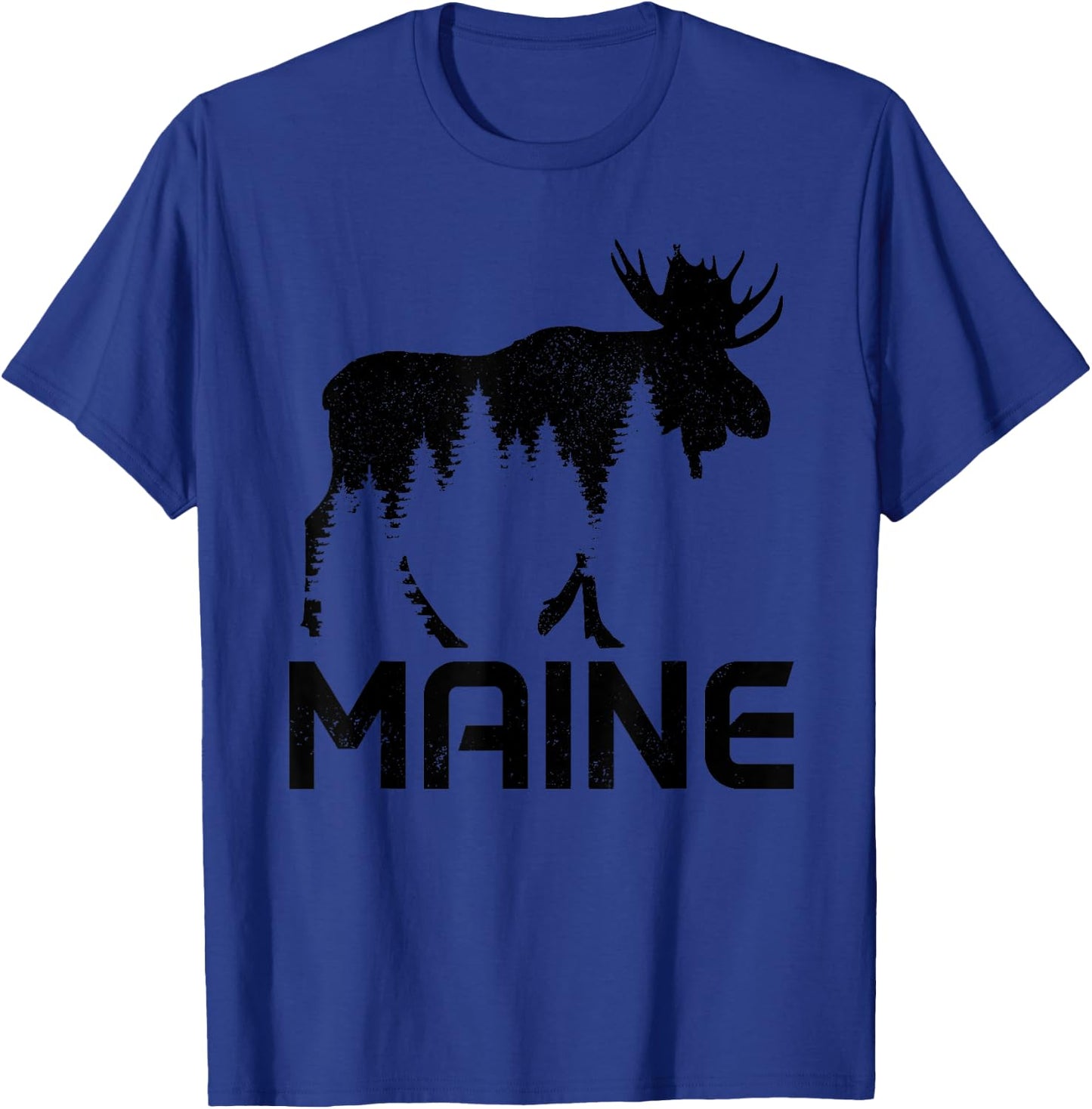 Maine Vintage Moose Souvenir T-Shirt - T-Shirt | Royal