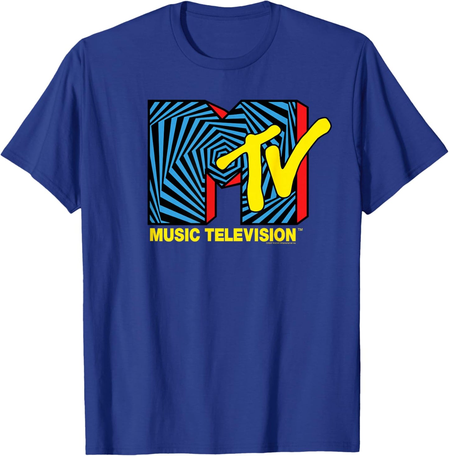 MTV Logo Spiral Music Fan T-Shirt - T-Shirt | Royal