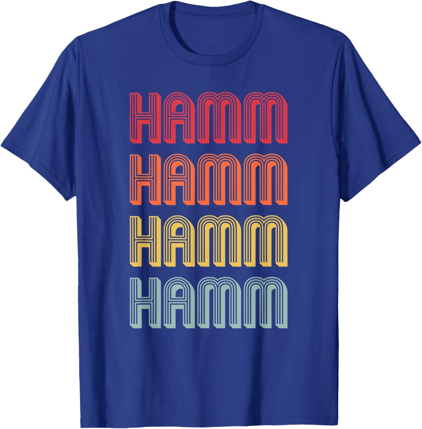 HAMM Gift Surname Funny Retro Vintage 80s Birthday Reunion T-Shirt - T-Shirt | Royal