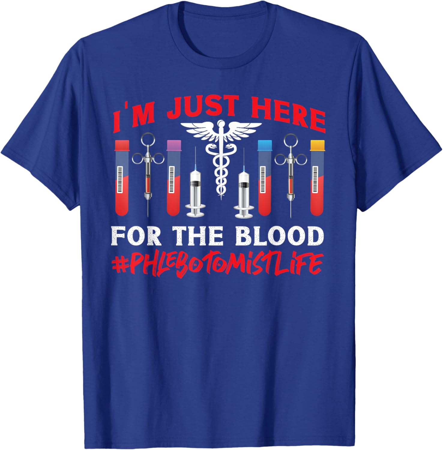 Phlebotomist Tech Technician T-Shirt - T-Shirt | Royal