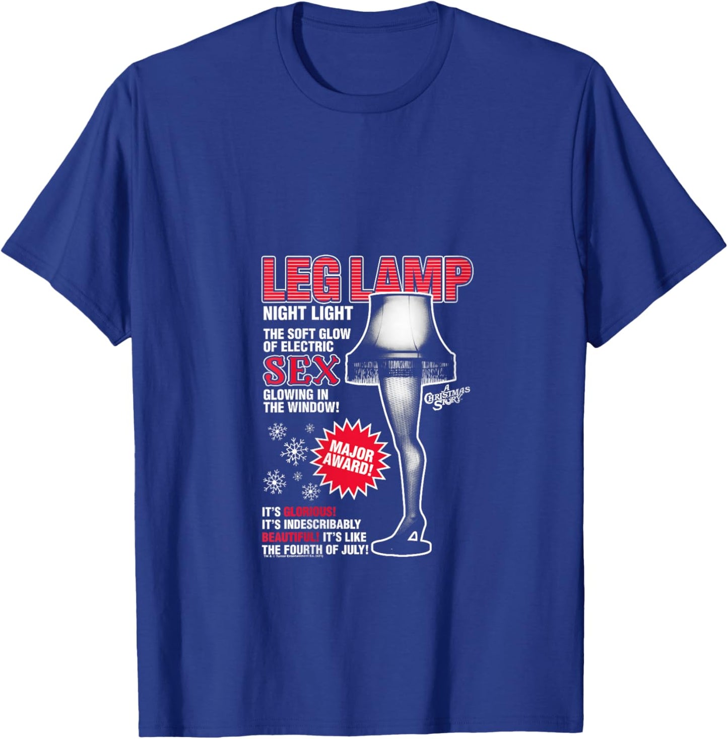 A Christmas Story Leg Lamp Vintage Ad Funny Holiday V-Neck T-Shirt - T-Shirt | Royal