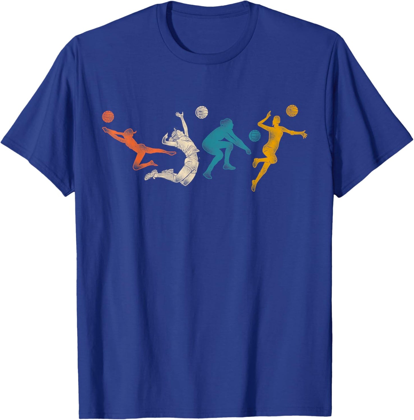 Volleyball Player Team Retro Vintage T-Shirt - T-Shirt | Royal