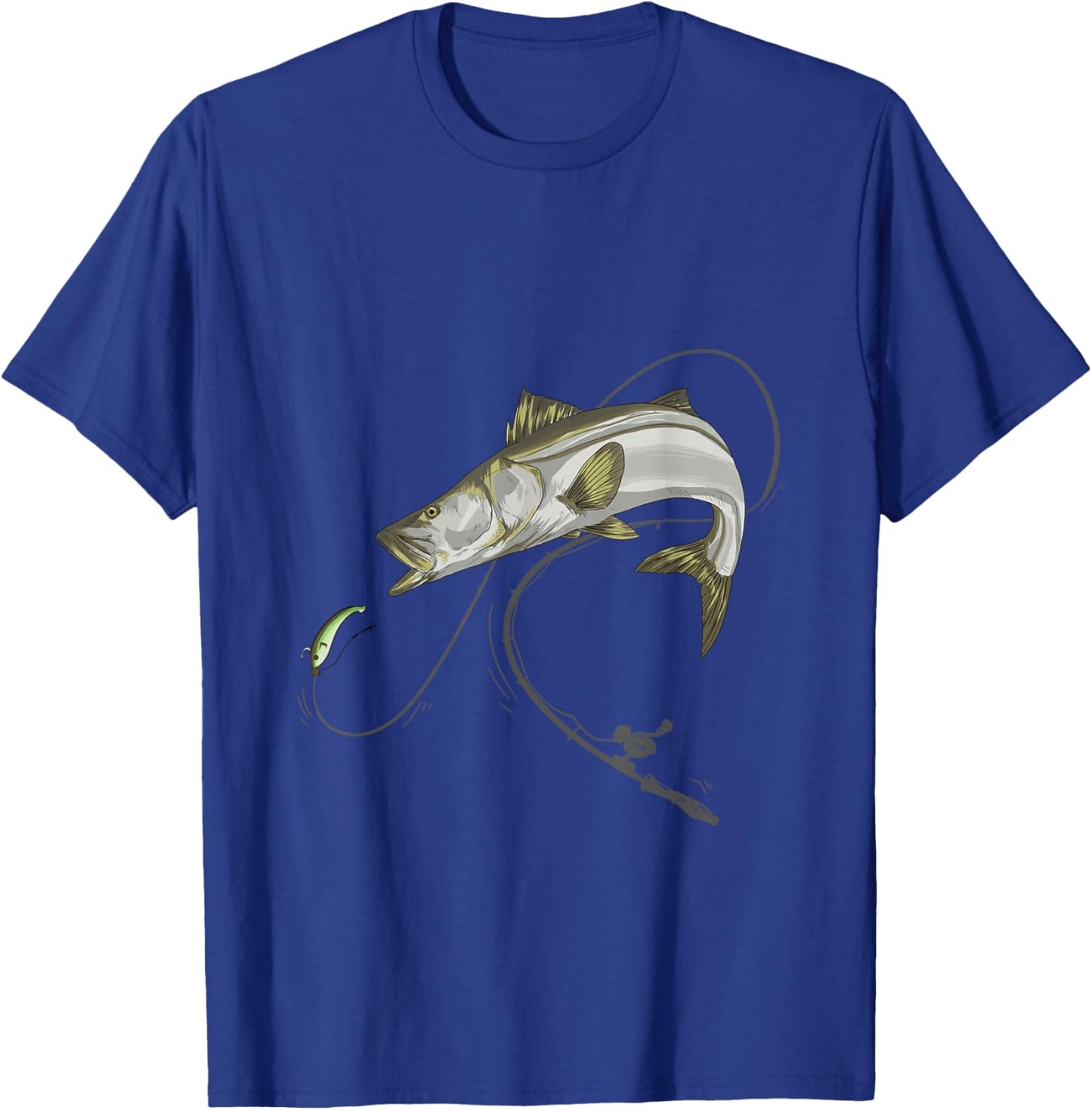 Snook fishing lure Robalo Sergeant Fish Linesider Soapfish T-Shirt - T-Shirt | Royal