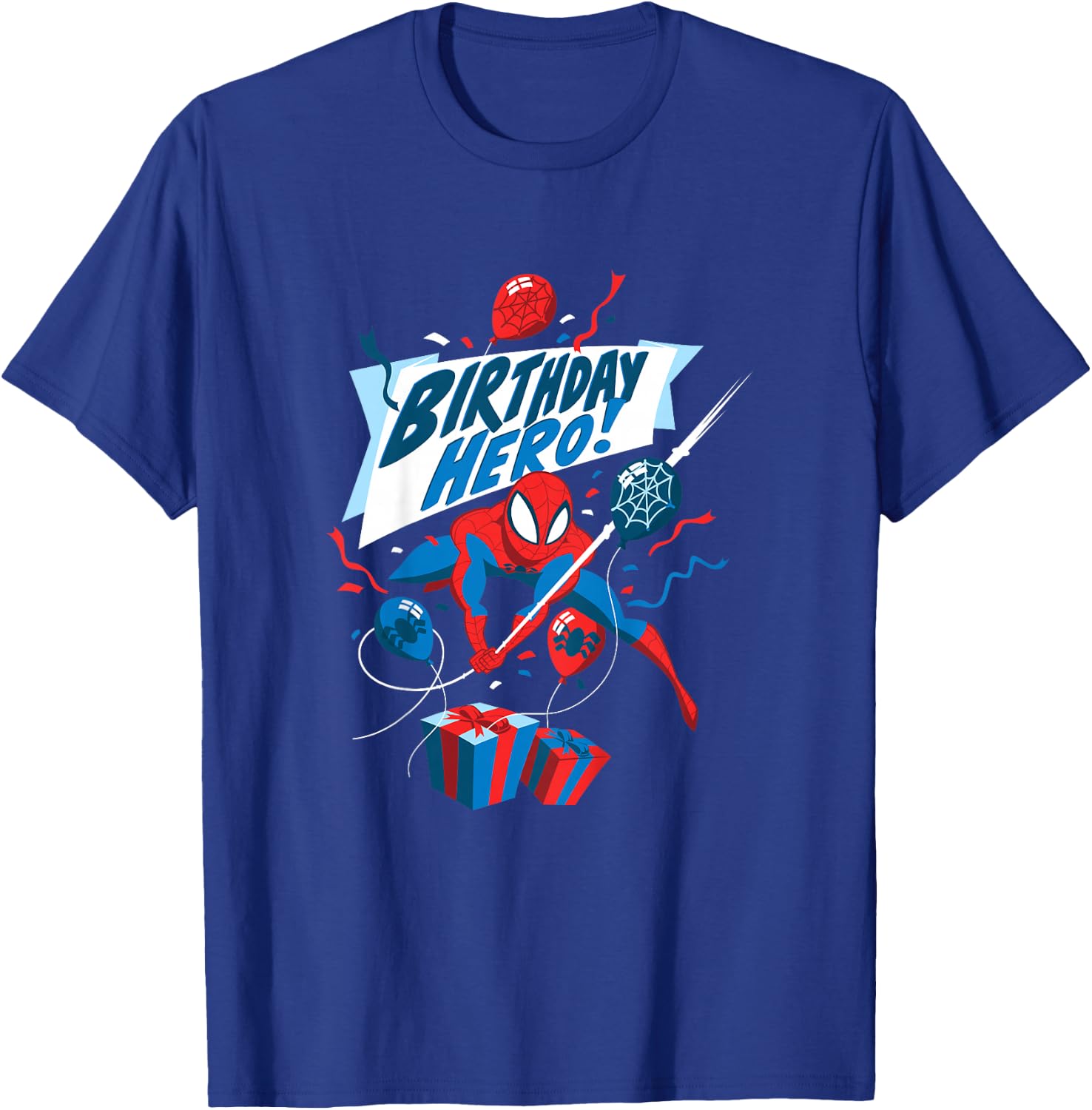 Kids Marvel Spider-Man Birthday Hero T-Shirt - T-Shirt | Royal