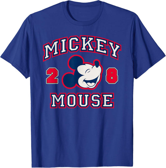 Disney Mickey and Friends Mickey Mouse Vintage Varsity T-Shirt - T-Shirt | Royal