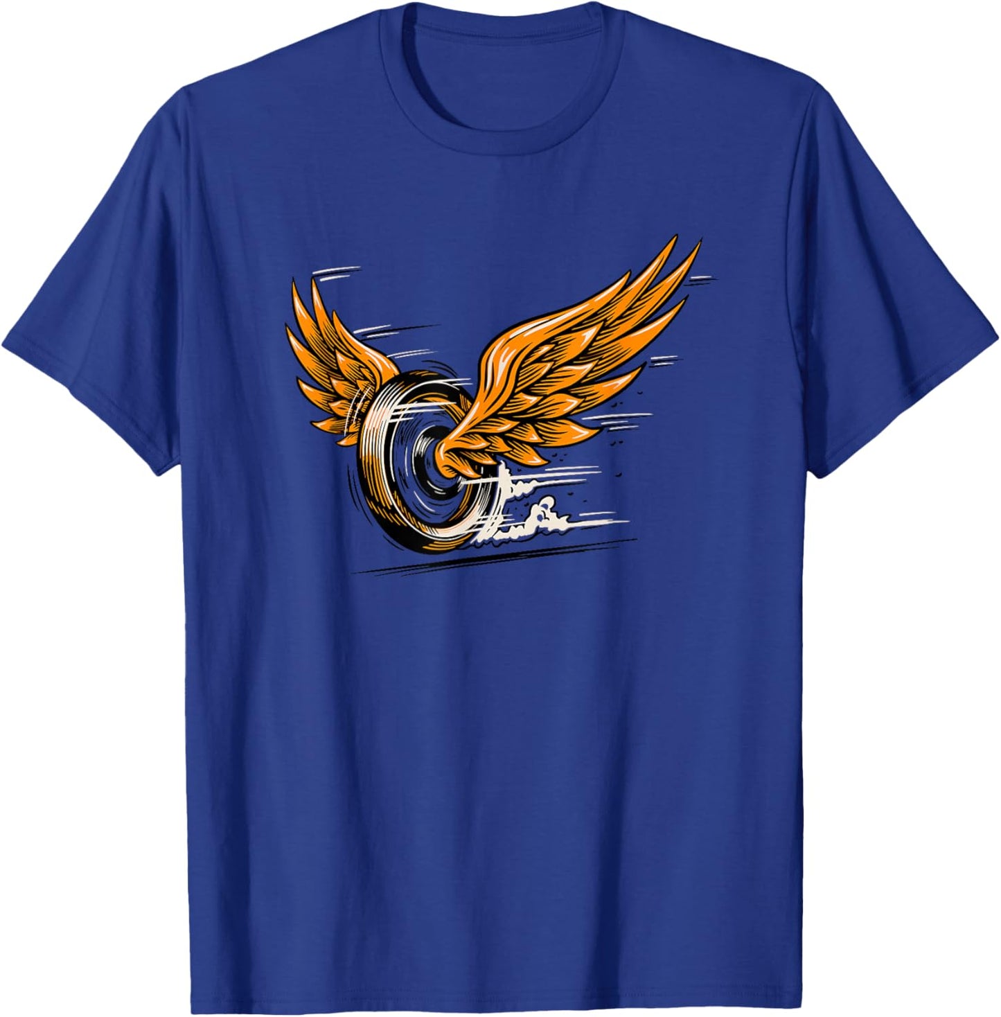 Vintage Winged Wheel Motorcycle Biker Retro Classic T-Shirt - T-Shirt | Royal