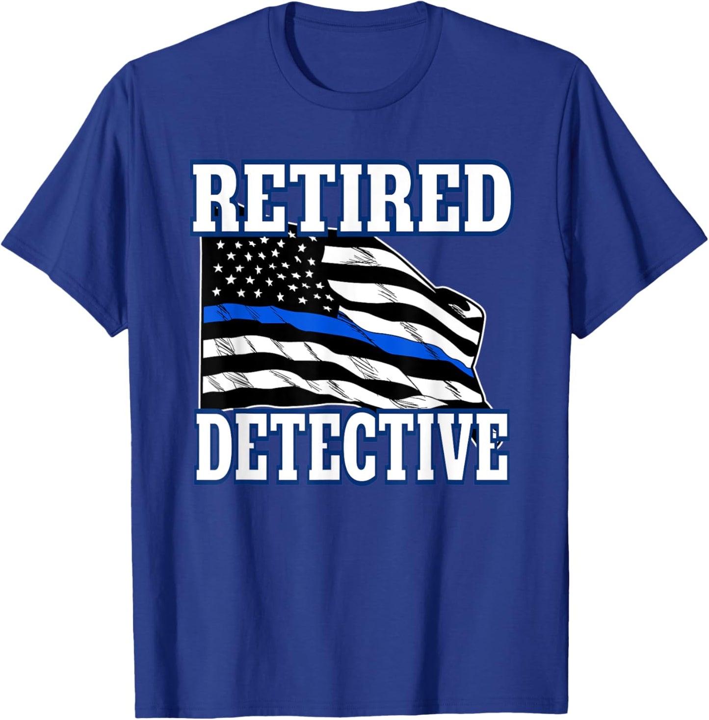 Retired Detective Police Officer Retirement T-Shirt - T-Shirt | Royal