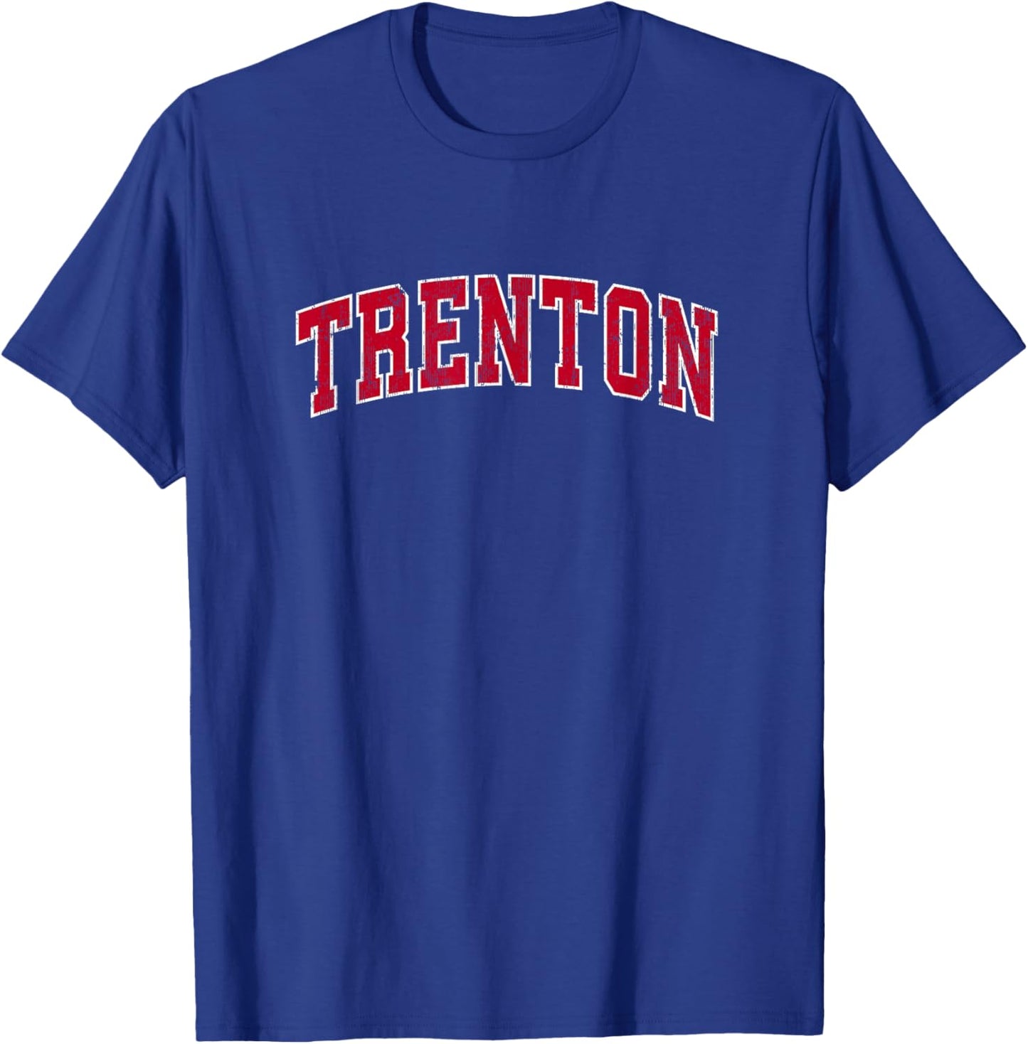 Trenton New Jersey NJ Vintage Sports Design Red Design T-Shirt - T-Shirt | Royal