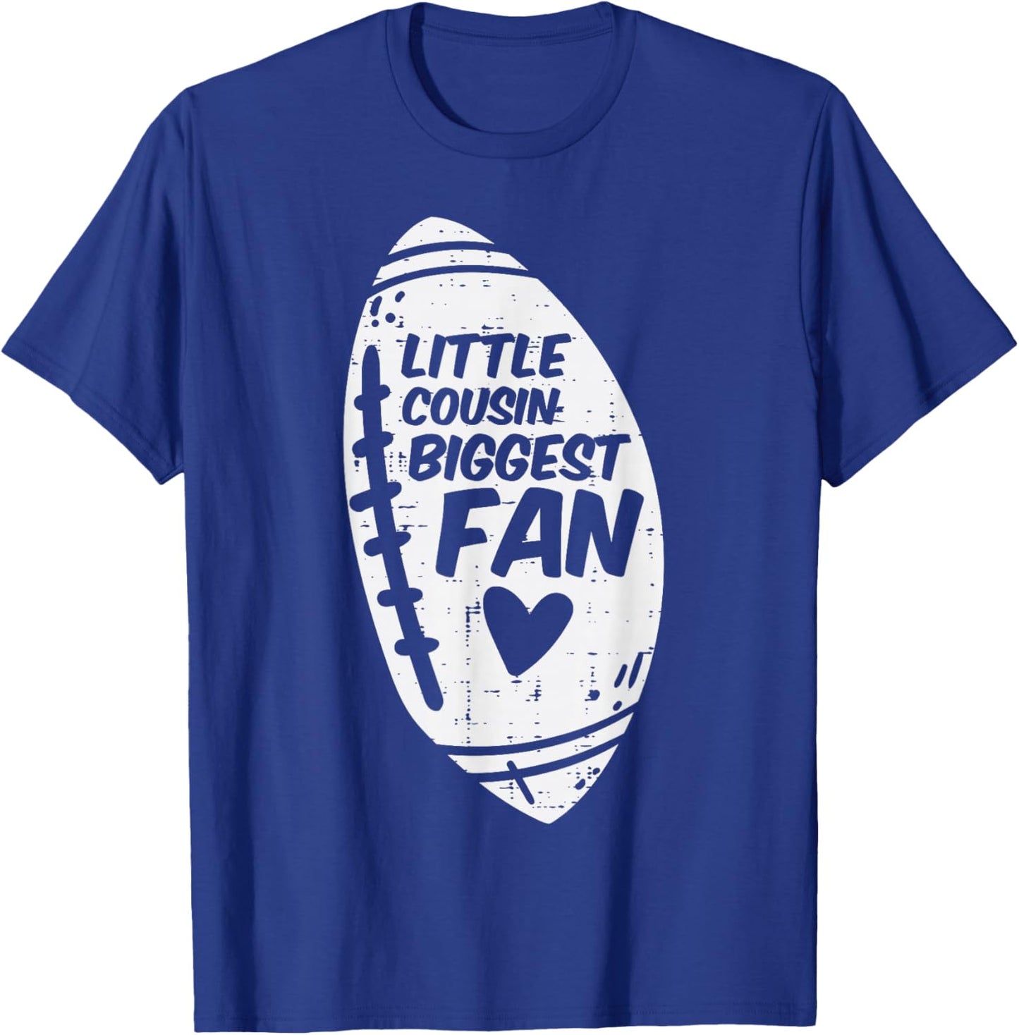 American Football Little Cousin Biggest Fan Family Kids T-Shirt - T-Shirt | Royal