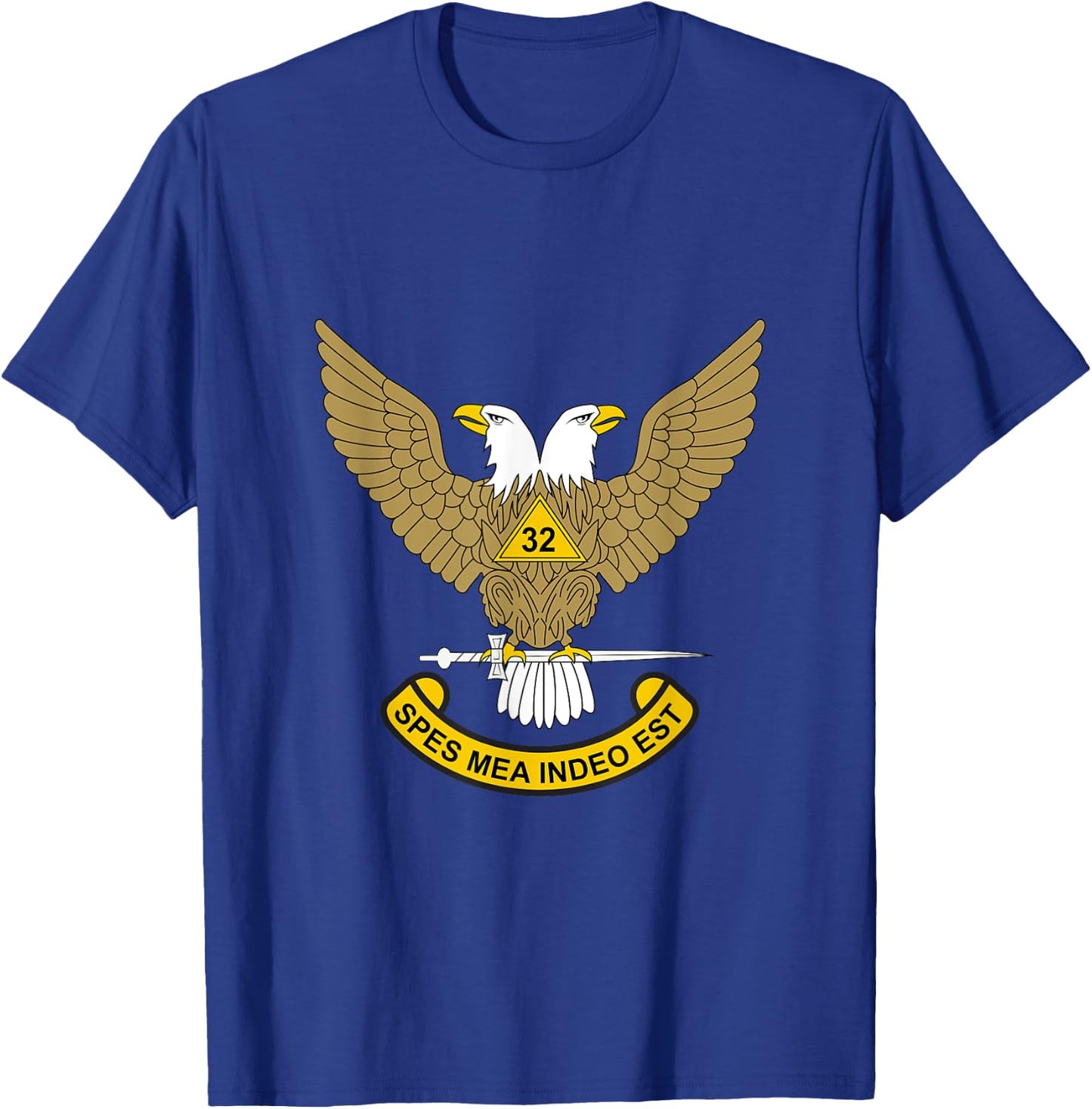 32nd Degree Mason 32 Masonic Scottish Rite AASR Wings Up T-Shirt - T-Shirt | Royal