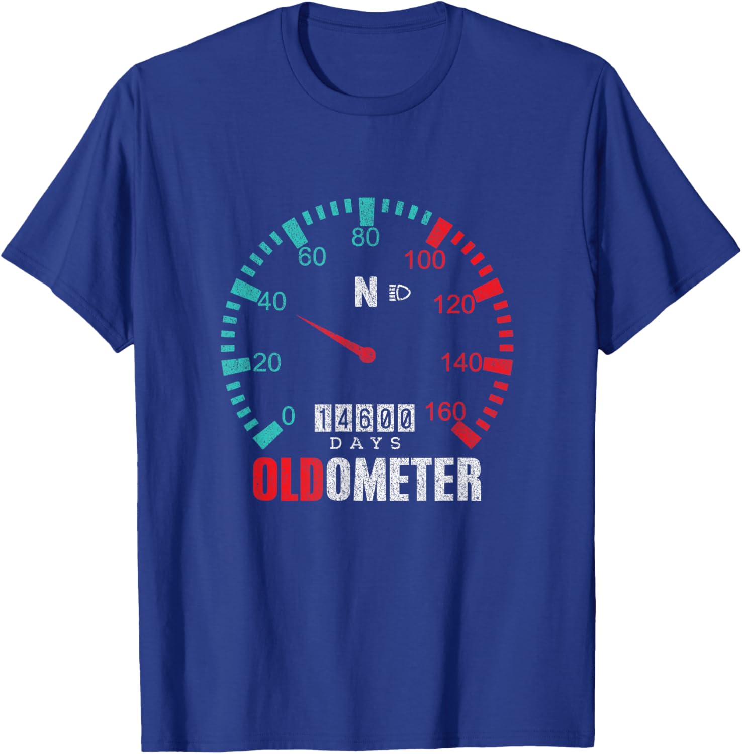 40th Birthday Shirt 14600 Days Oldometer 40 Years Old Men T-Shirt - T-Shirt | Royal