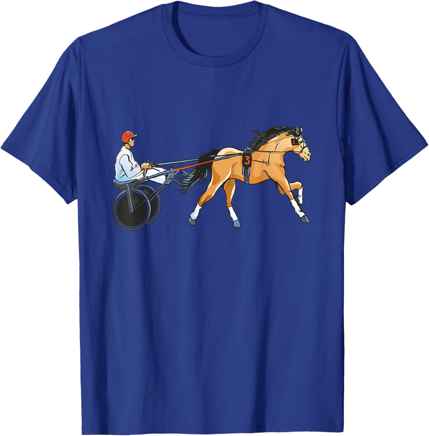 Harness Racing Equitation Horse Racer Trotting Horse Racing T-Shirt - T-Shirt | Royal