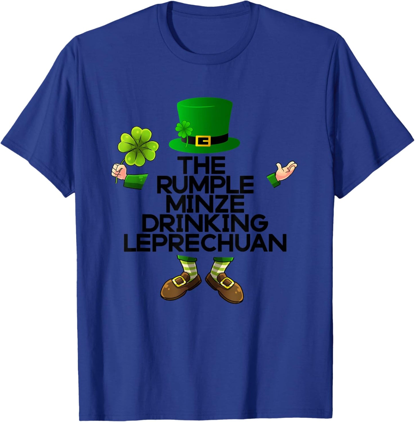 The Rumple Minze Drinking Leprechuan Irish St Patricks Green T-Shirt - T-Shirt | Royal