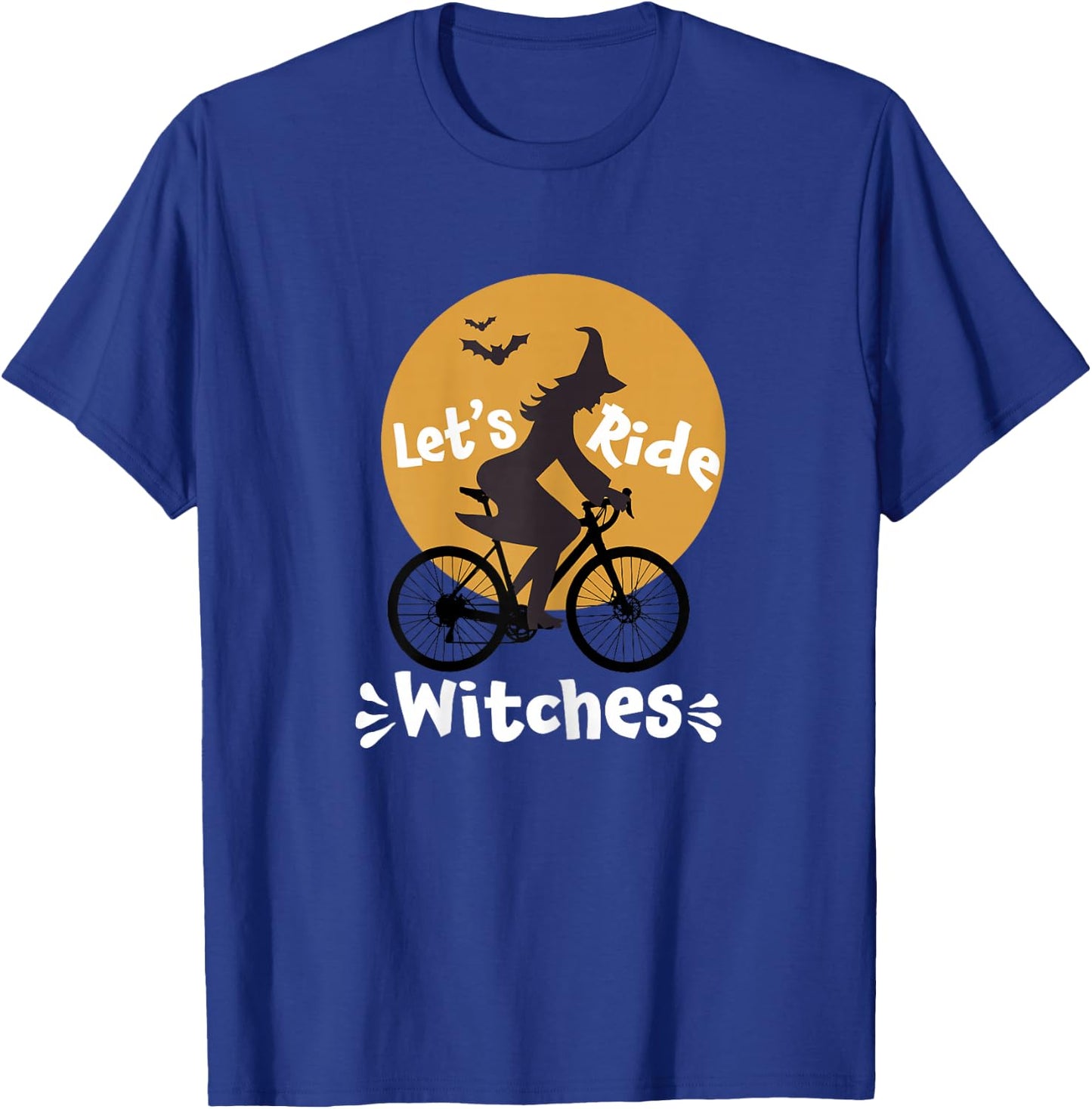 Let's Ride Witches - GRAVEL BIKE Ladies rides Moon Halloween T-Shirt - T-Shirt | Royal