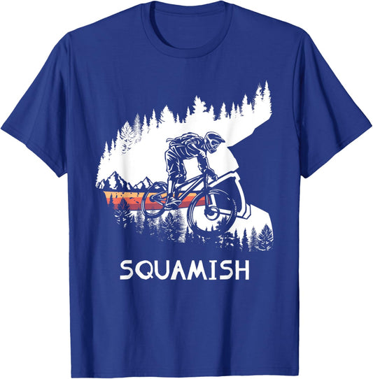 Squamish MTB Downhill Trail Biker British Columbia T-Shirt - T-Shirt | Royal