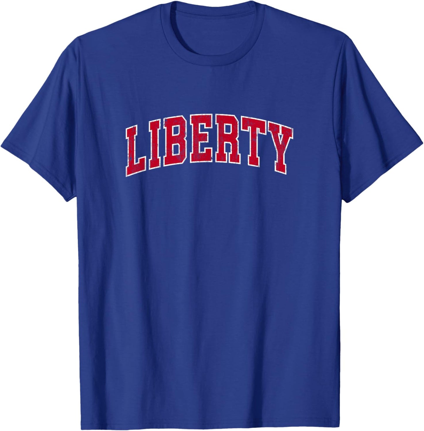 Liberty Missouri MO Vintage Sports Design Red Design T-Shirt - T-Shirt | Royal