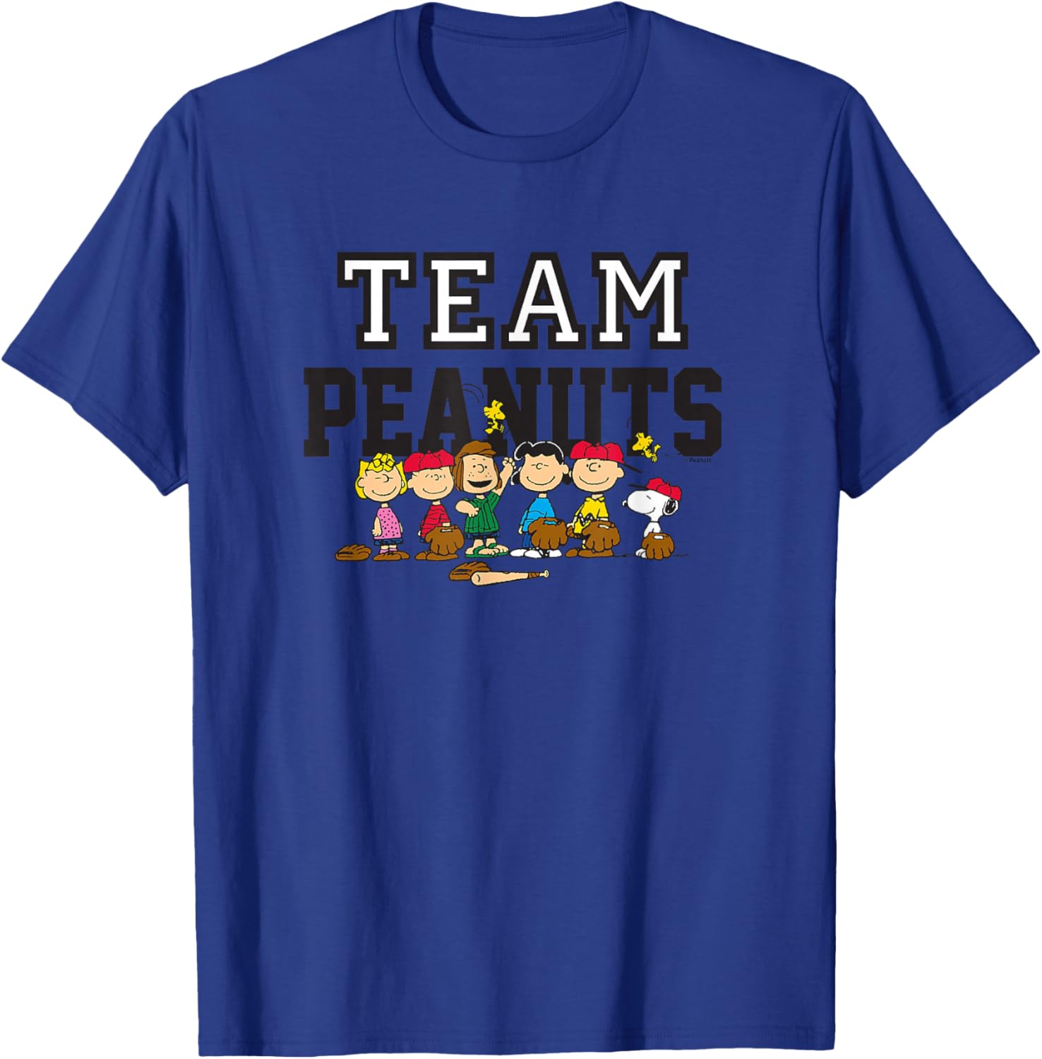 Peanuts - Baseball Team Group T-Shirt - T-Shirt | Royal