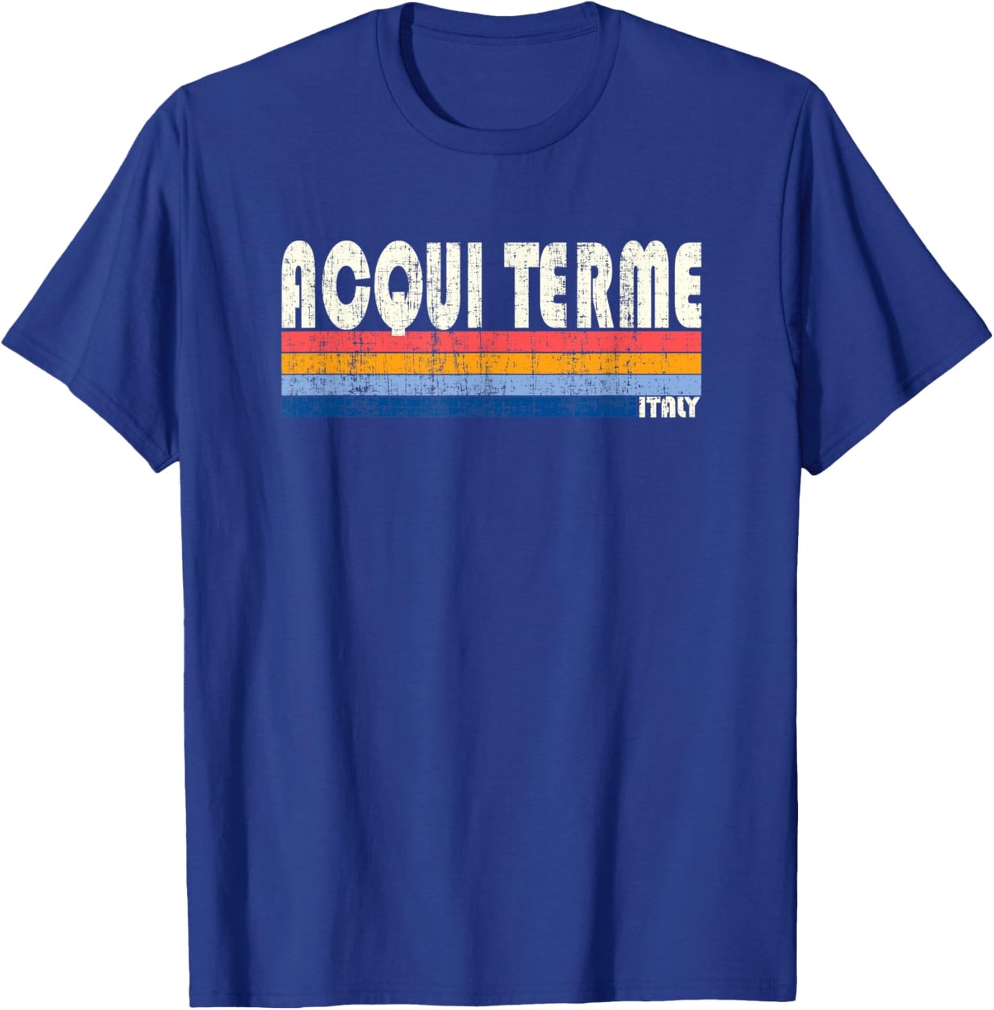 Retro Vintage 70s 80s Style Acqui Terme, Italy T-Shirt - T-Shirt | Royal