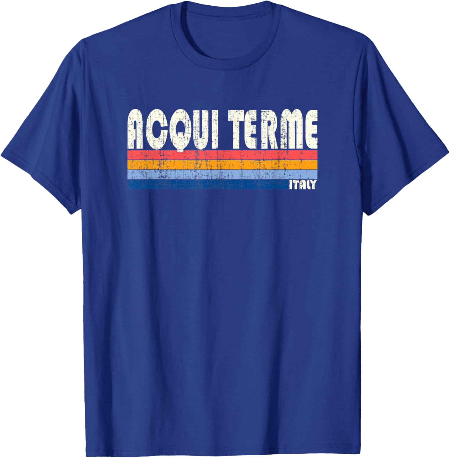 Retro Vintage 70s 80s Style Acqui Terme, Italy T-Shirt - T-Shirt | Royal