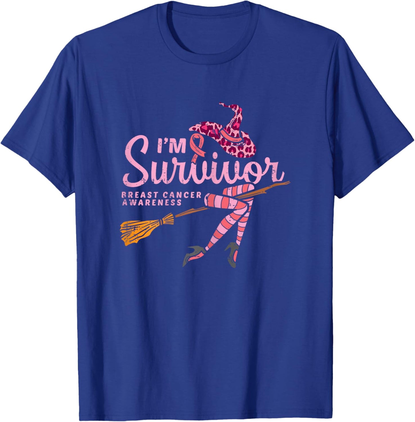 Witch Im A Survivor Halloween Breast Cancer Awareness Women T-Shirt - T-Shirt | Royal