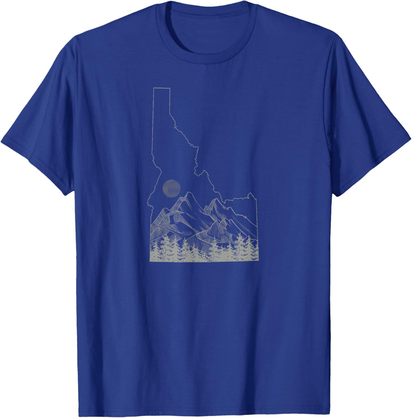 Idaho Retro Vintage Outdoors Mountain Graphic Design T-Shirt - T-Shirt | Royal