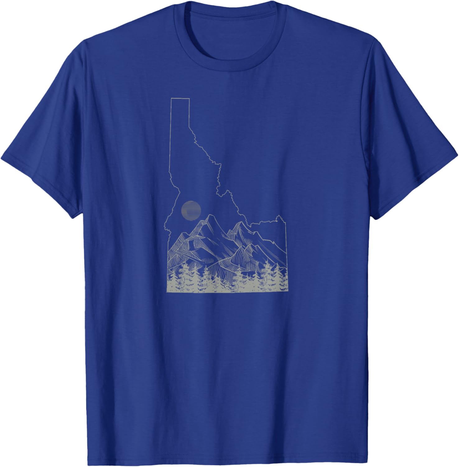 Idaho Retro Vintage Outdoors Mountain Graphic Design T-Shirt - T-Shirt | Royal