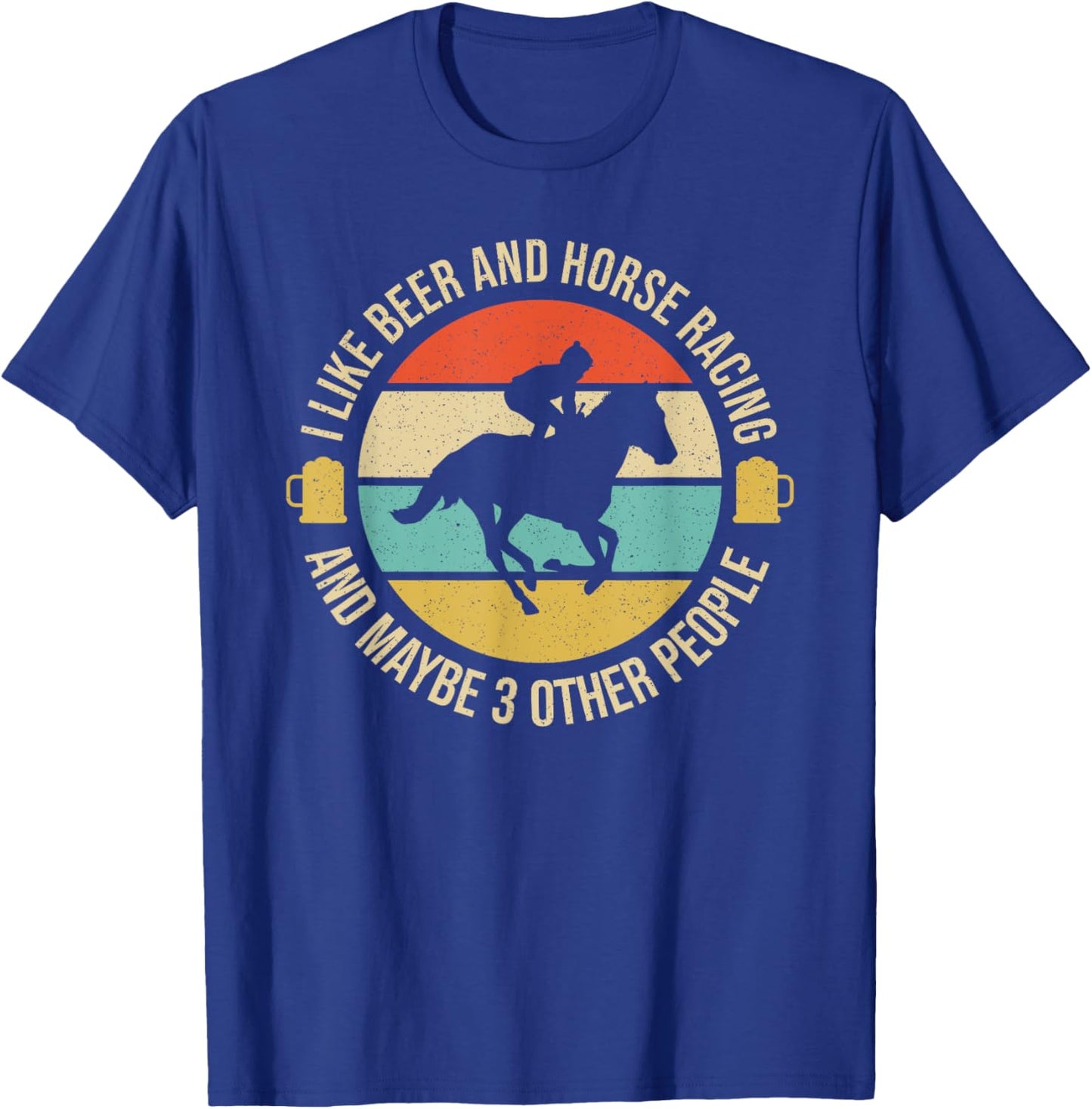 Funny Horse Racing I Like Horse Racing KY Derby Horse T-Shirt - T-Shirt | Royal