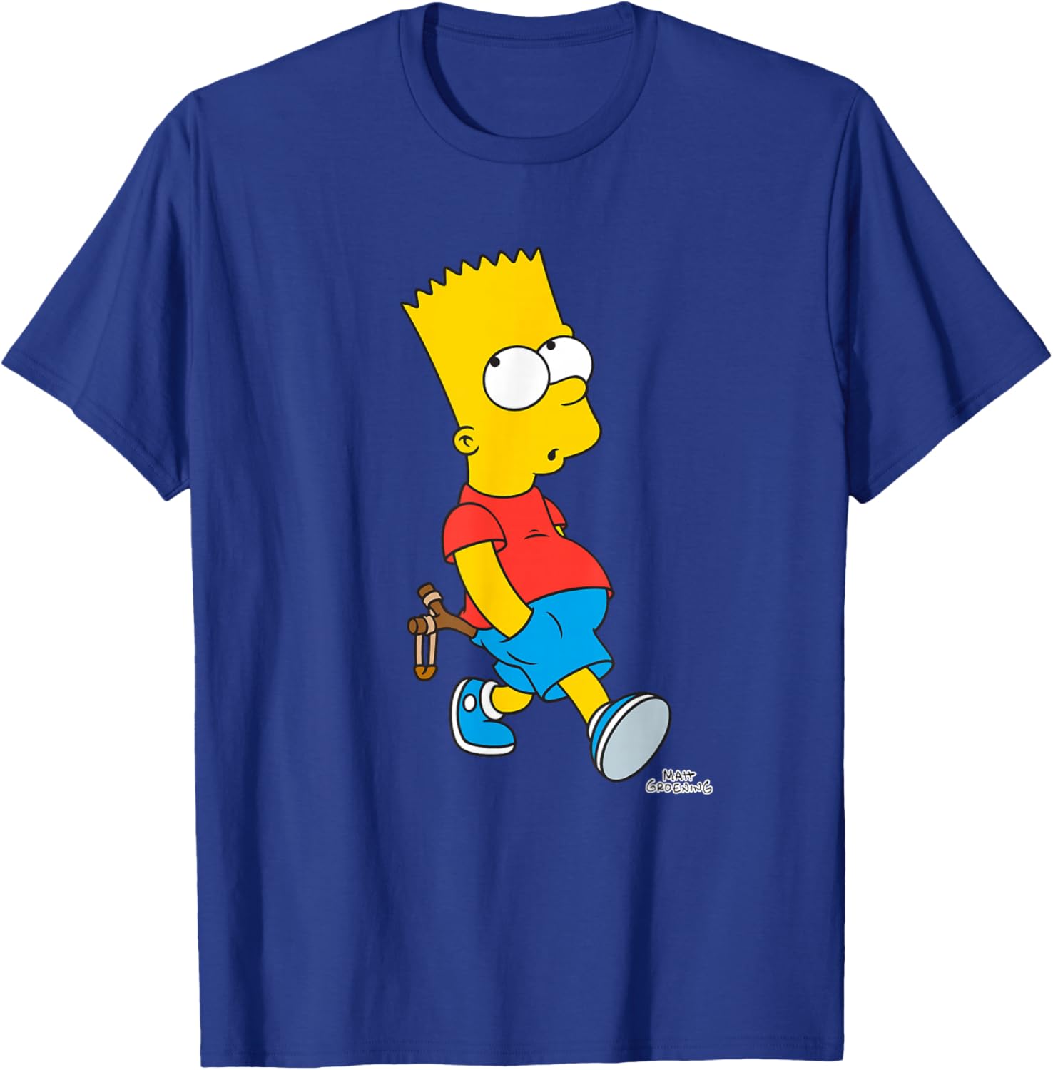 The Simpsons Bart Simpson with Slingshot T-Shirt - T-Shirt | Royal