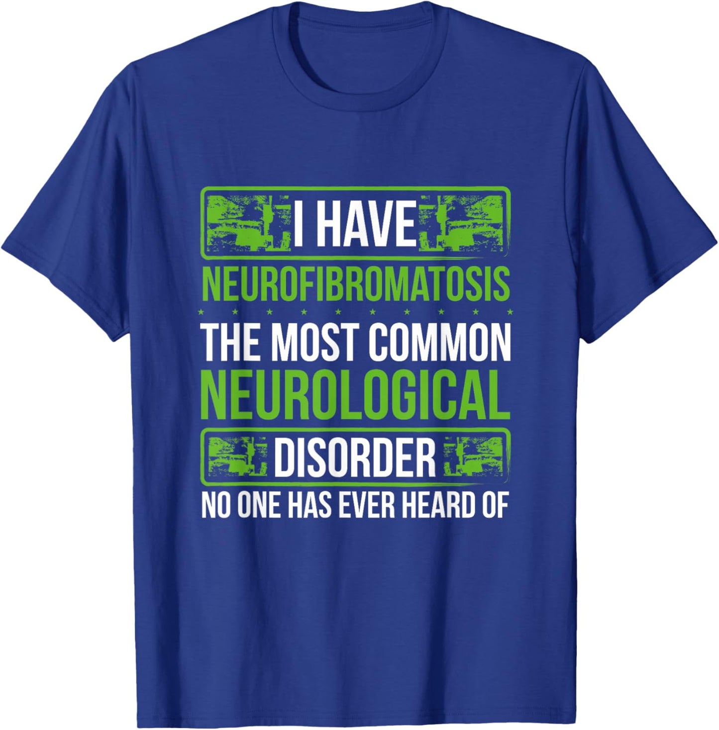 Neurofibromatosis Awareness Neurological Disorder Ribbon T-Shirt - T-Shirt | Royal