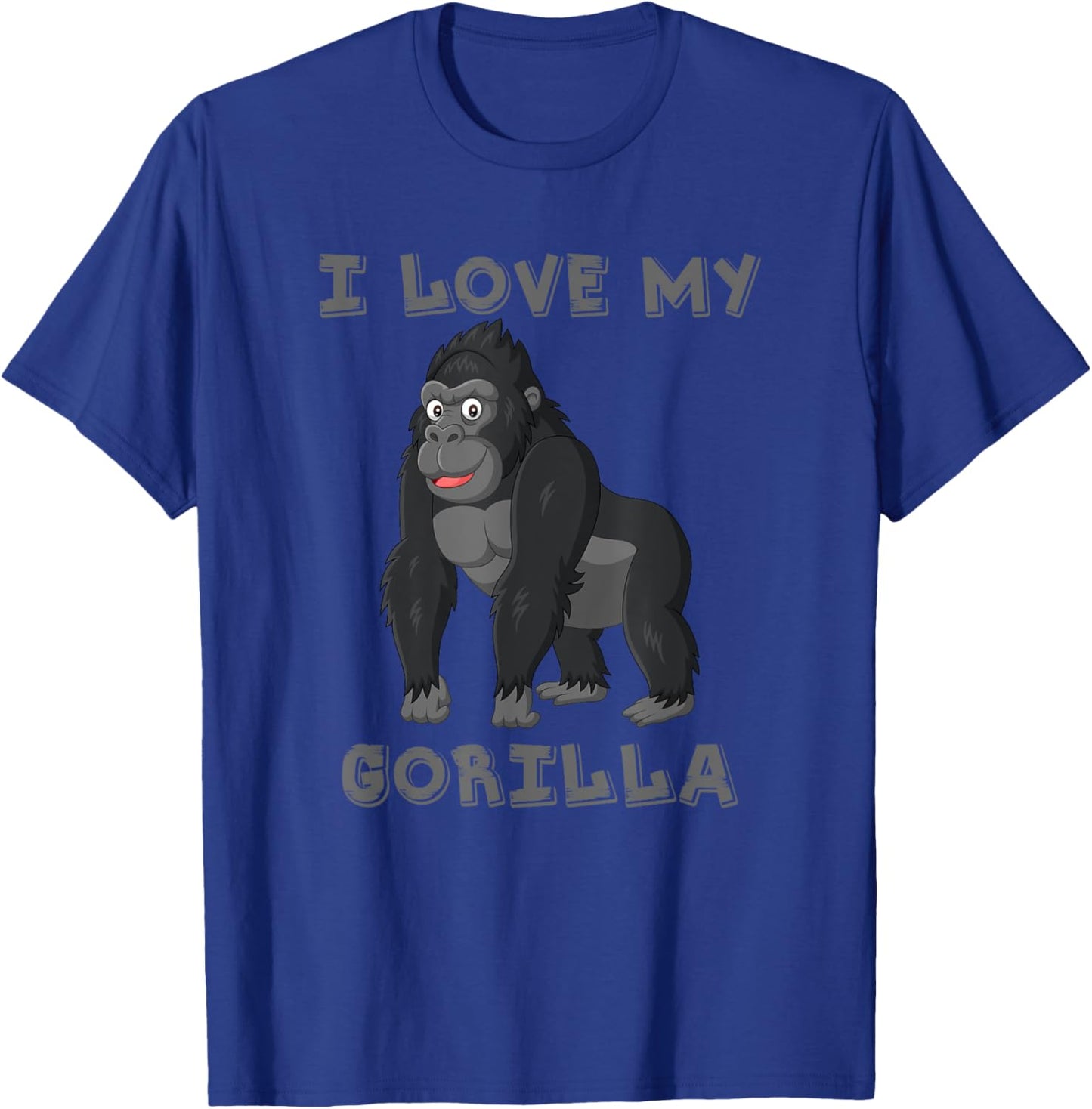 I Love My Gorilla T-Shirt - T-Shirt | Royal